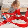 Carro de Corrida de Pista Macia Montado DIY Com Mecanismo de Puxar para Trás - Brinquedo Infantil