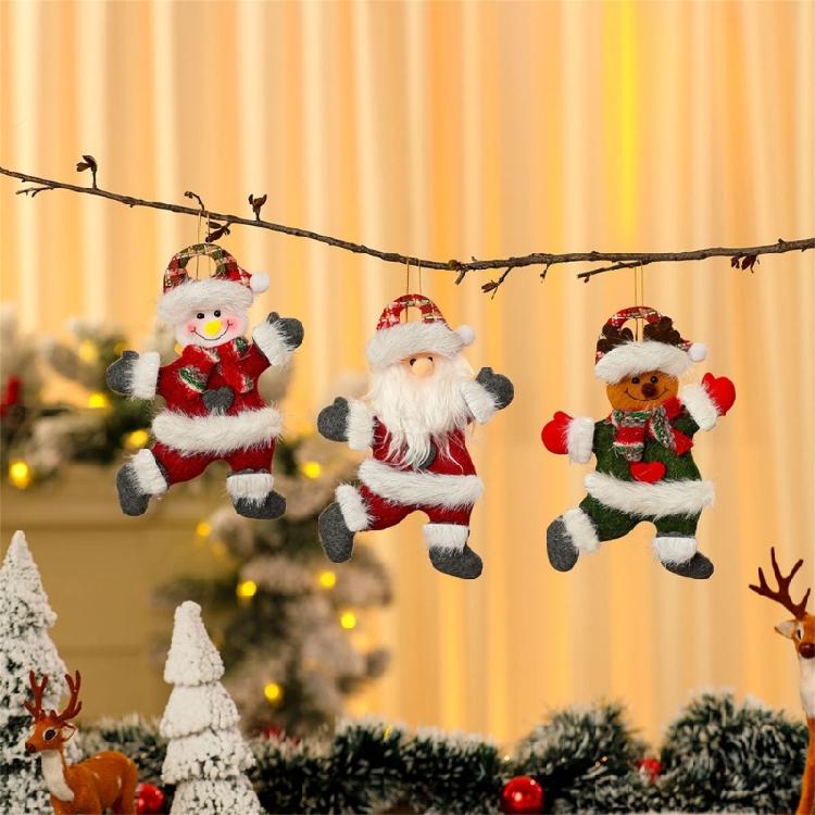 4 Pcs Christmas Hanging Holiday Ornaments Bear Santa Pendant Party Supplies for Holiday Wedding Party Decoration