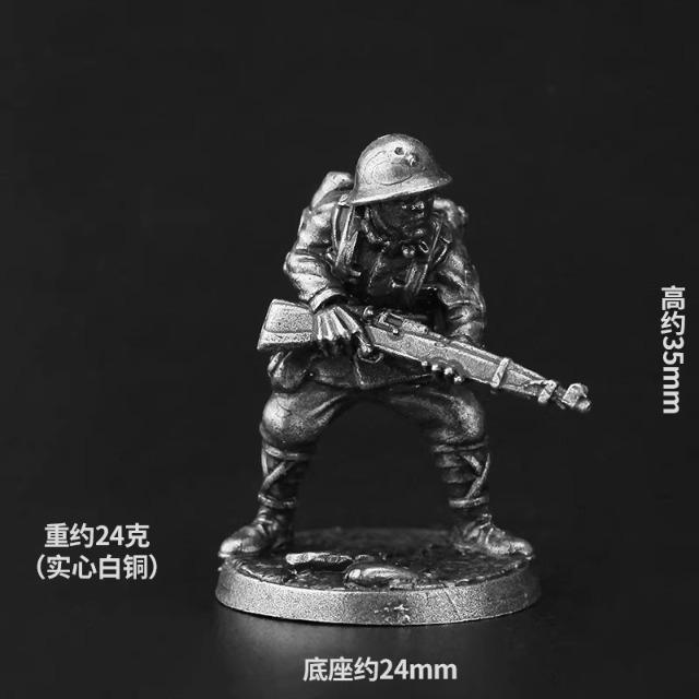 WW2 Military Soldier Figures Army Men Model Toy Desktop Wargame Miniatures Tabletop Game Pieces Decor
