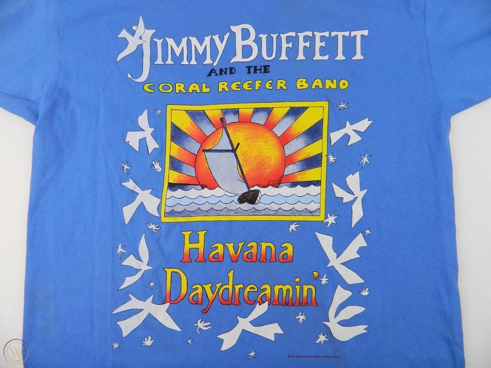 Jimmy Buffett Havana Daydreamin  Concert Tour Blue Size S to 5XL T-Shirt Unisex T-Shirt S