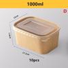 10Pcs/Set Disposable Lunch Box Kraft Paper Square Lunch Box Fast Food Packing Boxes Paper Bowls With Lid Household Bento Boxes