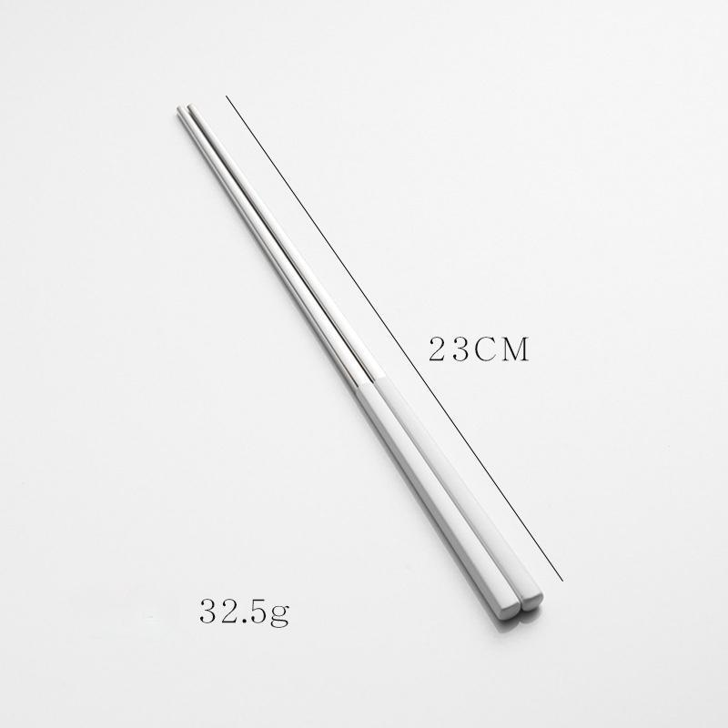 304 Stainless Steel Square Chopsticks Titanium Gold Rose Sushi Colorful Chinese Japanese Chopsticks