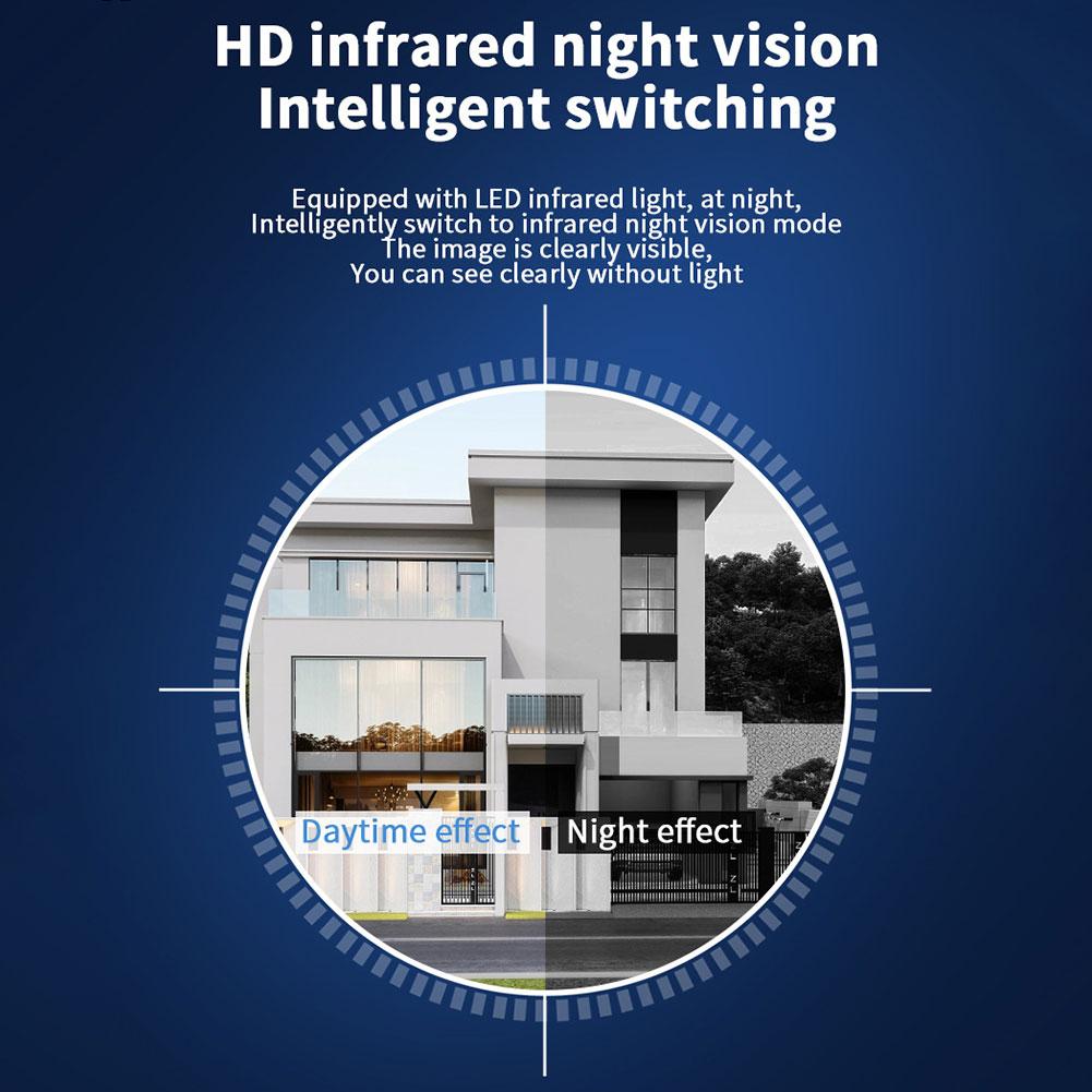 Bezprzewodowy Mini Dzwonek do Drzwi z Dwukierunkowym Audio Inteligentna Kamera Wideo 1080HD Obraz na Żywo i Noktowizja do Bezpieczeństwa Domu