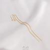DIY U-Shaped Ear Wire: Handmade 14K/18K Gold & 925 Silver Chain-Shaped Studs - Color-Preserving Jewelry Accessories