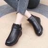 Winter Mother Cotton Shoes Velvet Thickened Leather Shoes Women's Comfortable Warm Boots Soft Leather Waterproof Soft Sole Leather Boots Women's Fa