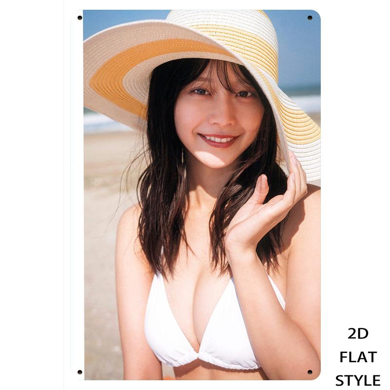 

pc d Retro Summer Beach Girl Metal Tin Sign Wall Art Home Decor x Inch 20x30cm（7.8x11.8inch）