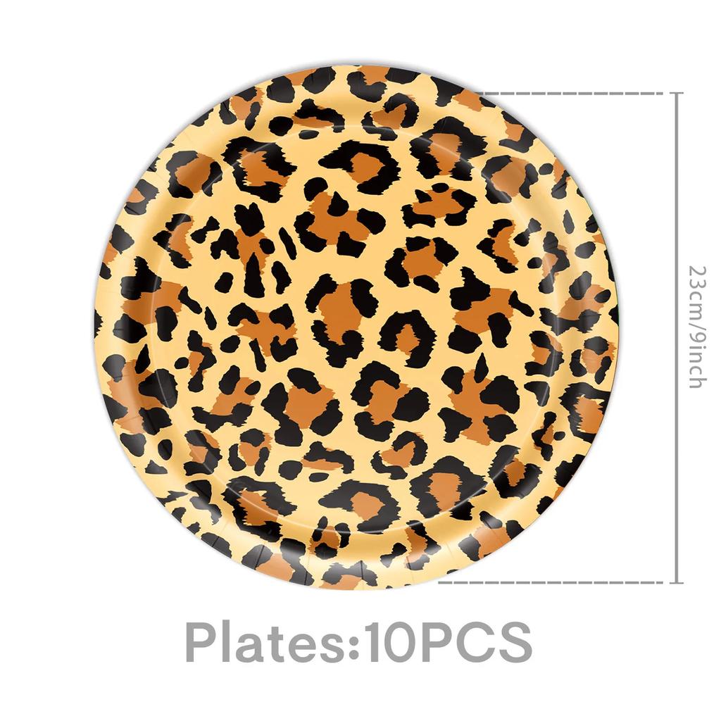 Rosa Leopard Geburtstagsparty Dekoration Tier Leopard Thema Geschirr Becher Teller Banner Ballons Geburtstagsparty Zubehör Geschenke