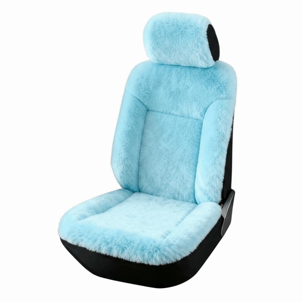 Solid‑color Winter Car Seat Cover Plush Surface Auto Seat Protector  Seat Renovation
