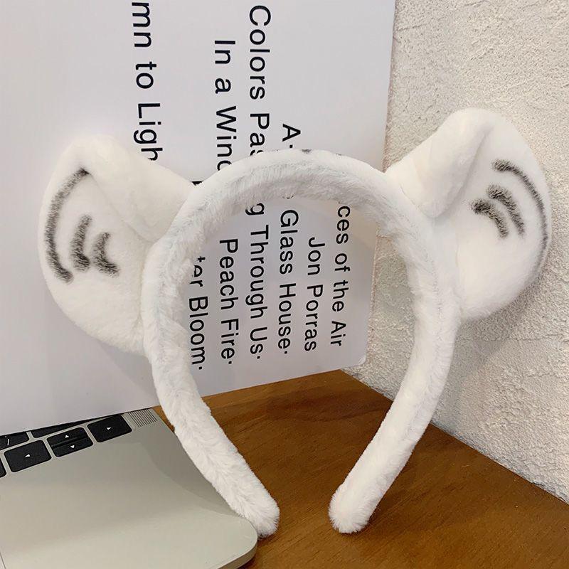 Furry Headband with Animal Pattern Tiger Ears Cartoon Hairband Party Performance Theme Costume Hair Accessories