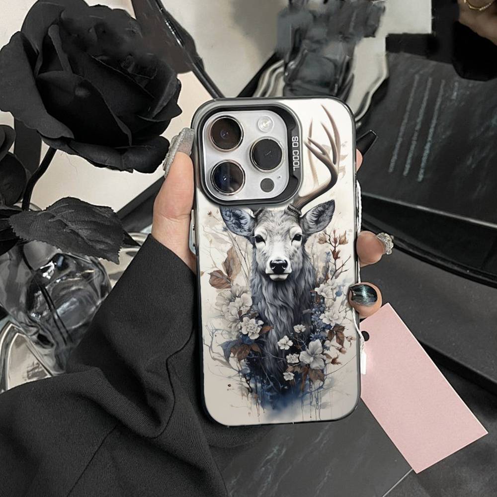 Elk In my Dream Phone Case For IPhone 16 17 15 14 12 13 Pro Max Black Color Shockproof Cover
