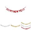 Festive Merry Christmas Happy New Year Banner Bunting For Home Party Decor