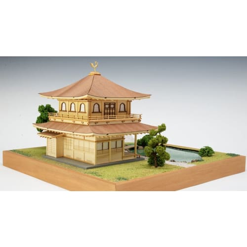 Woody Joe 1/75 Jisho-ji Temple Ginkakuji Wooden Model Assembly Kit, Molded Color