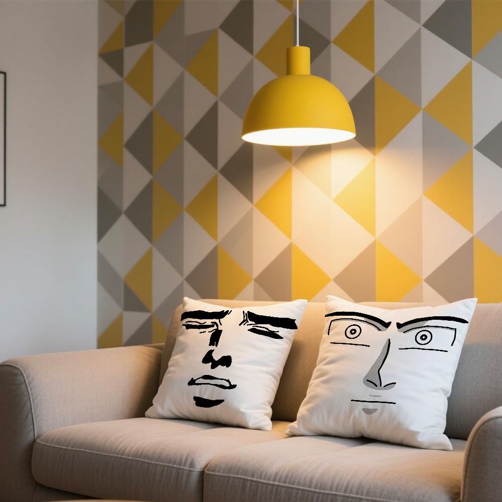 Meme Face Sigma cushion cover Comfortable and soft bedding skin friendly leisure sofa car office pillowcase