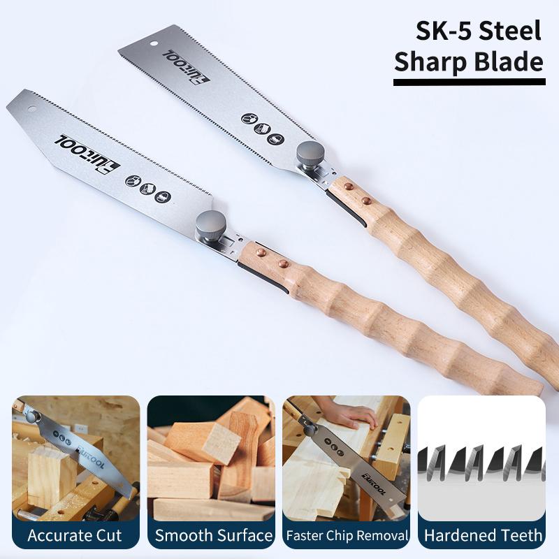 1 st Japanse Handzaag 3-Rige Tanden Trekzaag SK5 Staal Verzonken Zaag met Antislip Handvat Vervangbaar Blad voor Houtbewerkingsgereedschap