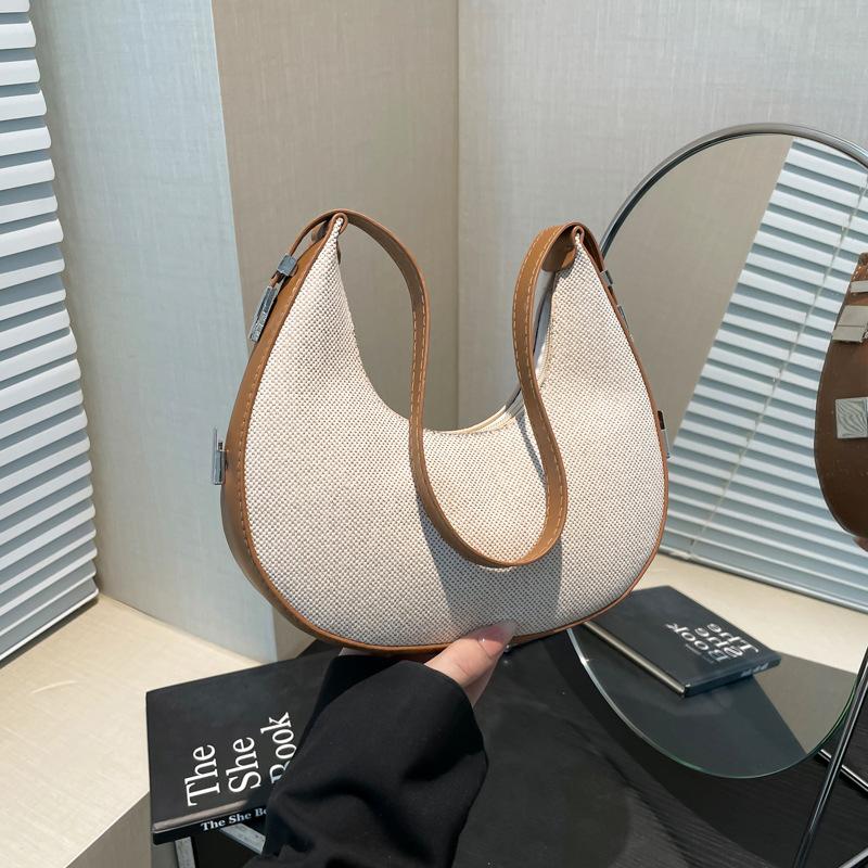 

Французская нишевая сумка женская 2025 лето популярная новая трендовая и универсальная высококачественная текстура модная сумка через плечо сумка под мышкой коричневый