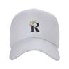 Letter R Floral Sun Baseball Cap Summer Women Unisex Custom DIY Trucker Hat Sunscreen Y2k Funny Tennis Skate Snapback Cap