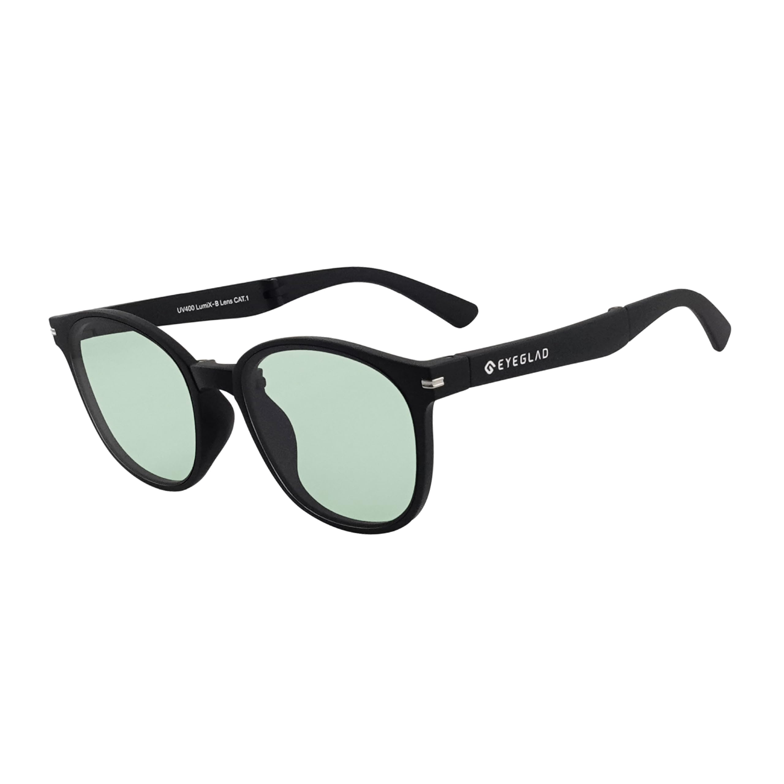 

[EYEGLAD] SUNFOLD HALO LITE Blue Light Blocking Folding Sunglasses UV400 LumiX High-Definition Lenses Unisex Outdoor Travel (Sea BreezeWave Blue