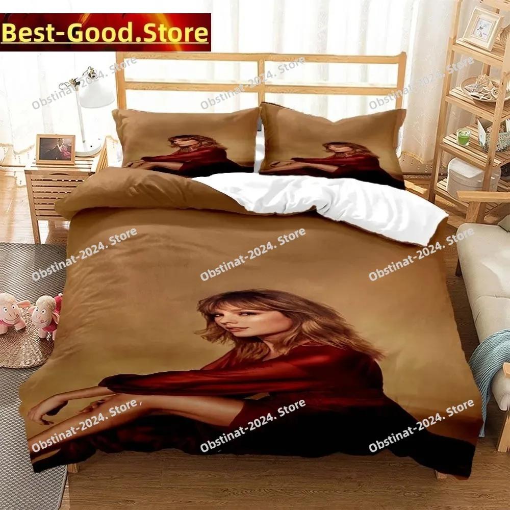 Top Stream Singer Taylor Fashionable Printed 3D King Size Bedding Set Comforter Bedding Sets Costomizable Bedding Set