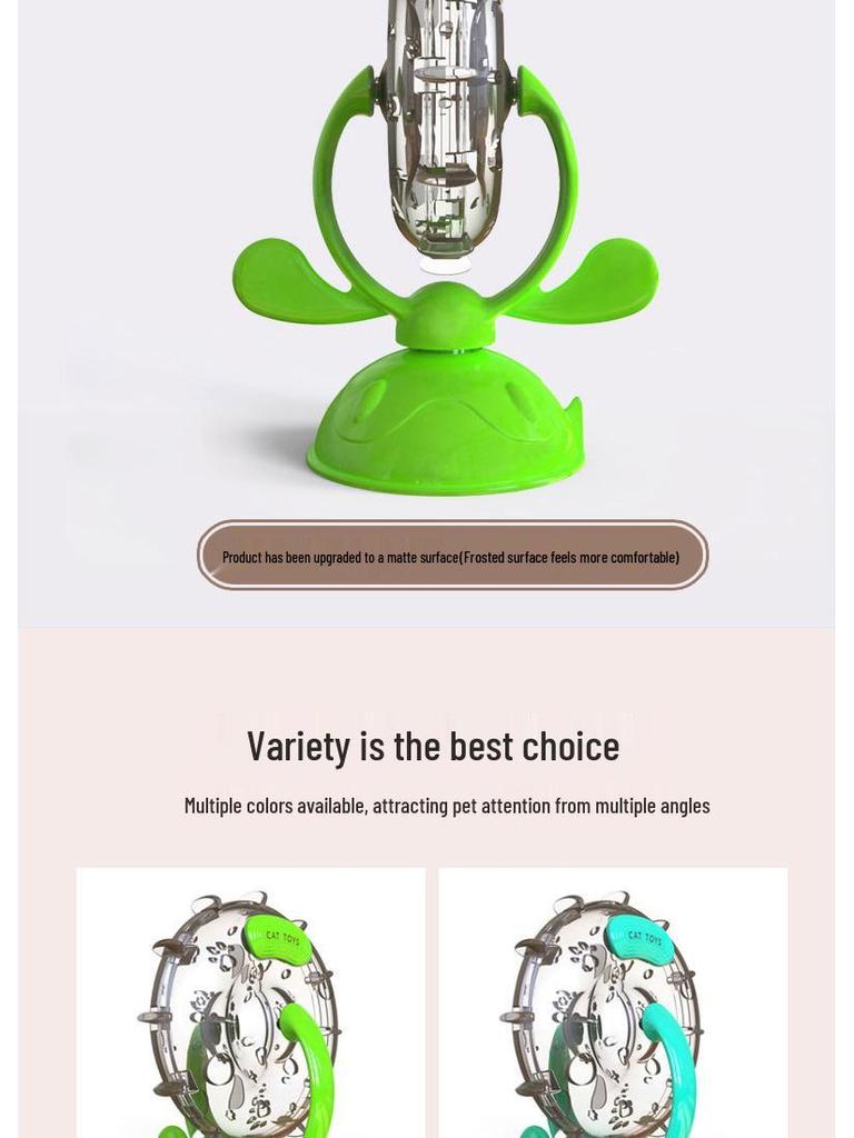 Cat Toy Boredom Buster: Rotating Windmill & Food-Leaking Ferris Wheel