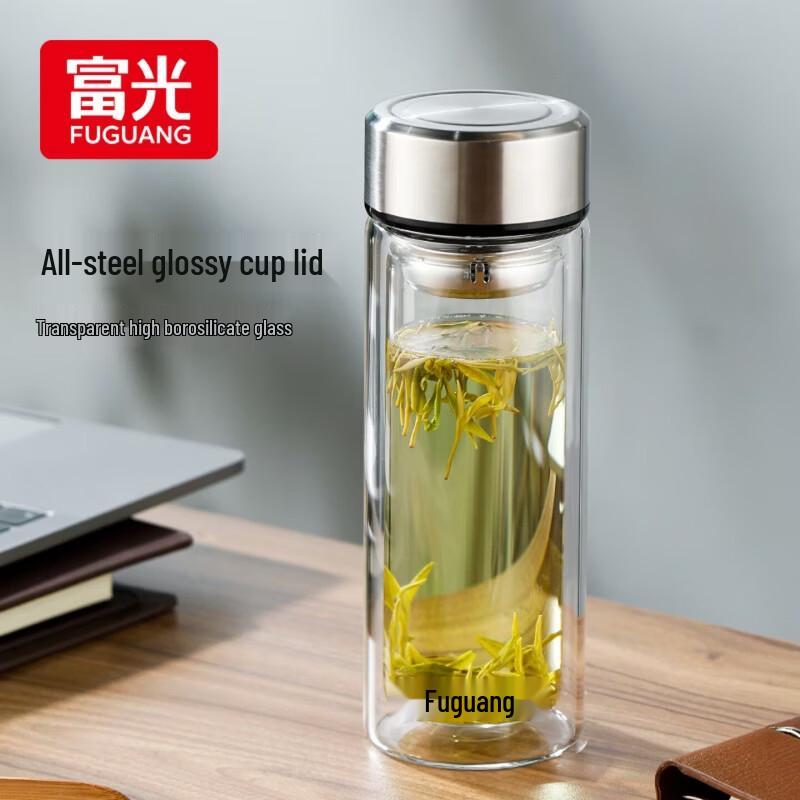 Fuguang X1804-SP-320 Double-Layer Glass Cup