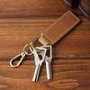 Genuine Leather Retro Cowhide Keychain Metal Lobster Clasp Pendant  Personalized Anti-Lost Car Keyring Keyholder