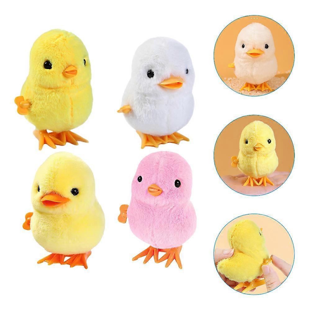 4pcs Chick Toy Small Chicken Toy Wind Up Duck Toy Adorable Children Plaything