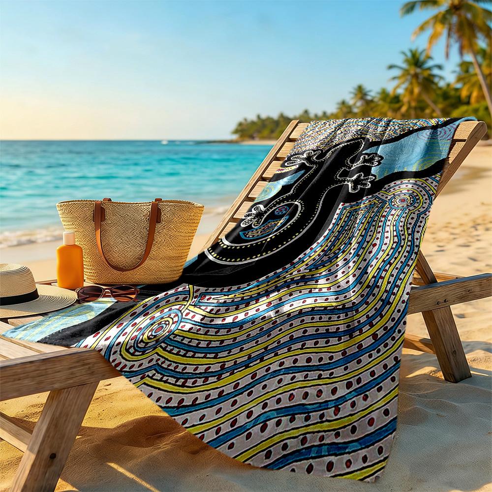 Australian Aboriginal Style Beach Towel High Absorbency & Quick-Dry Comfortable Lightweight