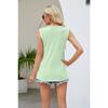 Summer Women's Clothing, Women's T-shirt, Hole Hollow V-neck, Sleeveless Splicing Tank Tops