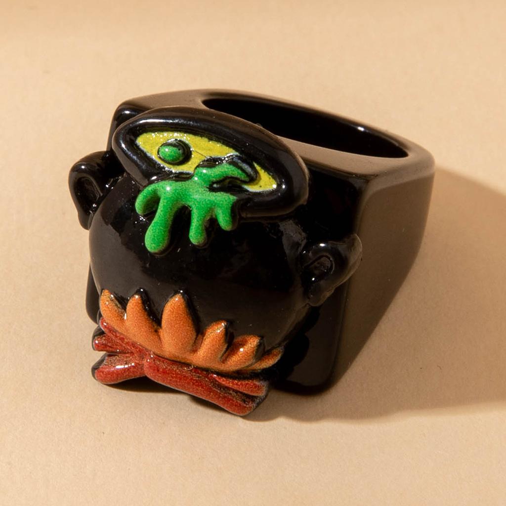 Halloween Creative Resin Ghost Pumpkin Ghost Ring Dark Easter Ring Girl
