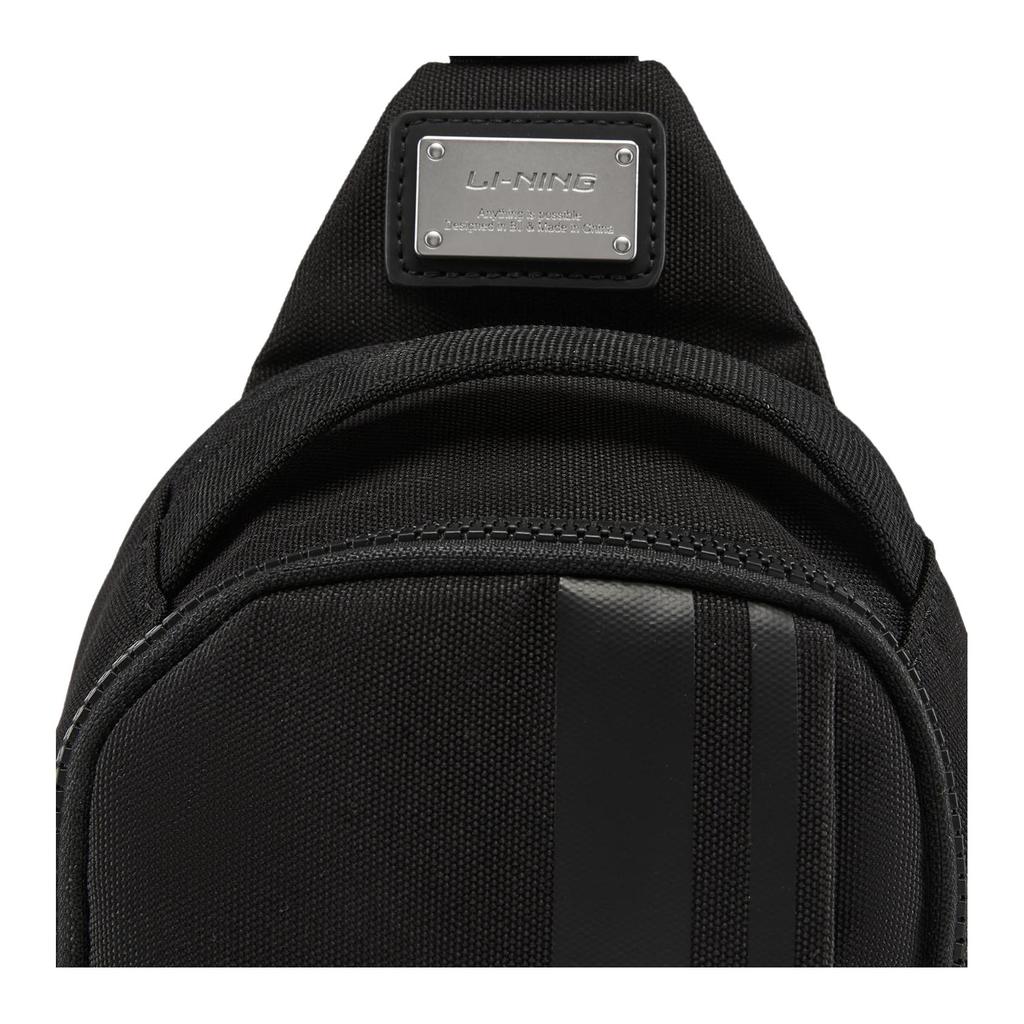 Li Ning Polyester Sling Bag Unisex Black ABDW193-1