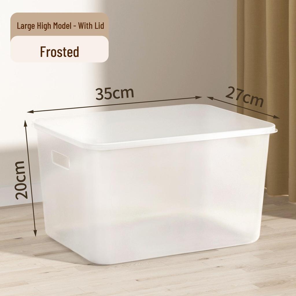 Aufbewahrungsbox aus Kunststoff mit Deckel - Ideal für Kleidung, Snacks und Sonstiges