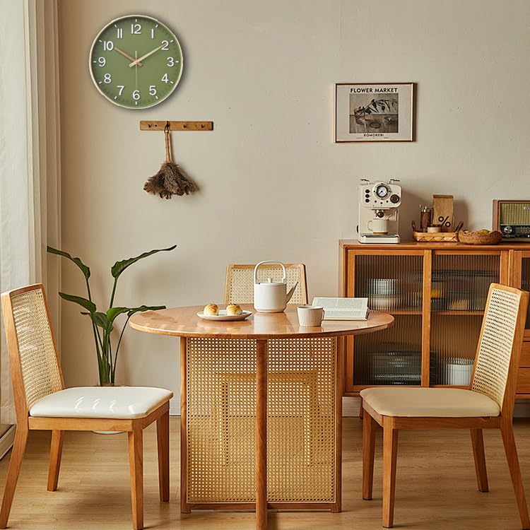 Veggklokke, Veggklokke, Stilig, Stillegående, Skandinavisk, Kontinuerlig sekundviser, Lettlest, Analog klokke for kontor, klasserom, stue, 30 cm