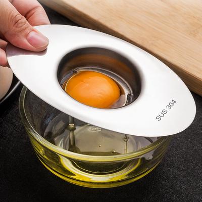 Edelstahl Eiweiß Separator Werkzeuge Eier Eigelb Filter Gadgets Küche Zubehör Trennung Trichter Löffel Egg Divider Werkzeug