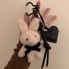 Kawaii Plush Rabbit Keychain Y2K Cute Bunny Stuffed Keyring Backpack Pendant