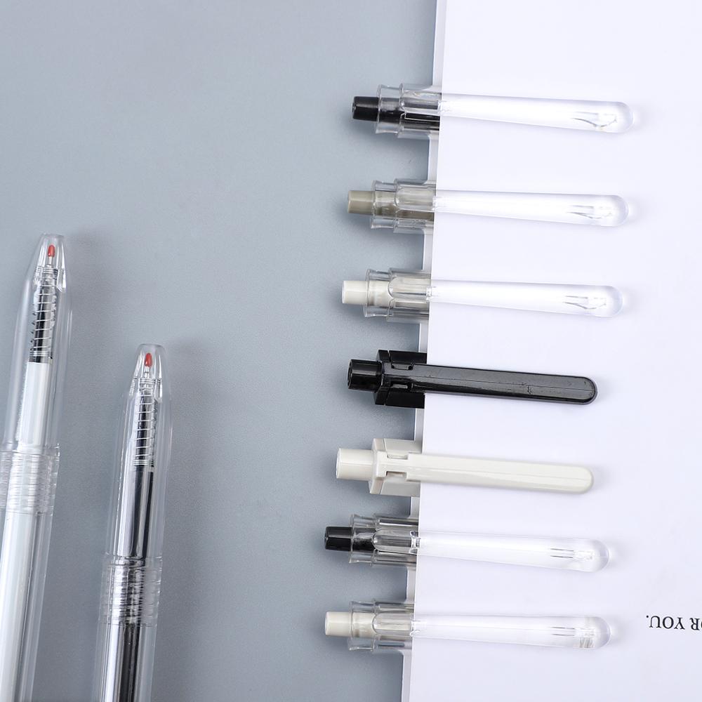 JIANWU 12Pcs/set 0.35/0.5mm Simple STYLE Gel Pen Black Ink for Student Writing Creative Neutral Pen Press School Supplies Kawaii