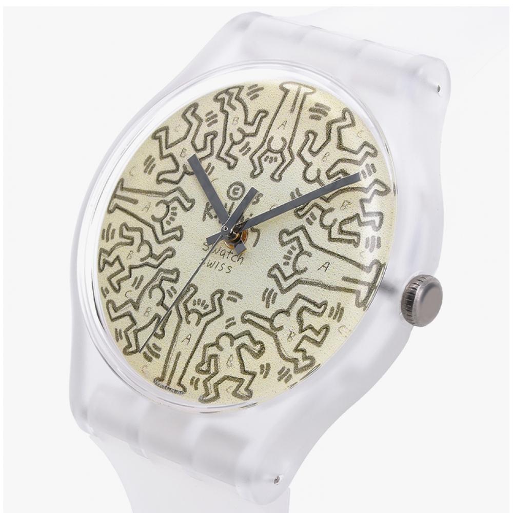 SWatch So29z145 Keith Haring Break Free From The Archive Public Urethane Watch