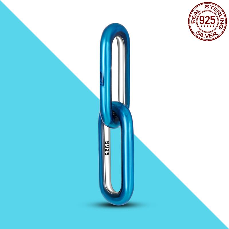 925 Silver Me Series Eye Medallion Pendant Charms for Bracelet Necklace DIY Link Earring Styling Two-ring Connector Jewelry