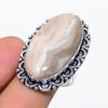 Laguna Lace Agate Gemstone Handmade 925 Sterling Silver Jewelry Ring Size 8 SU-10617