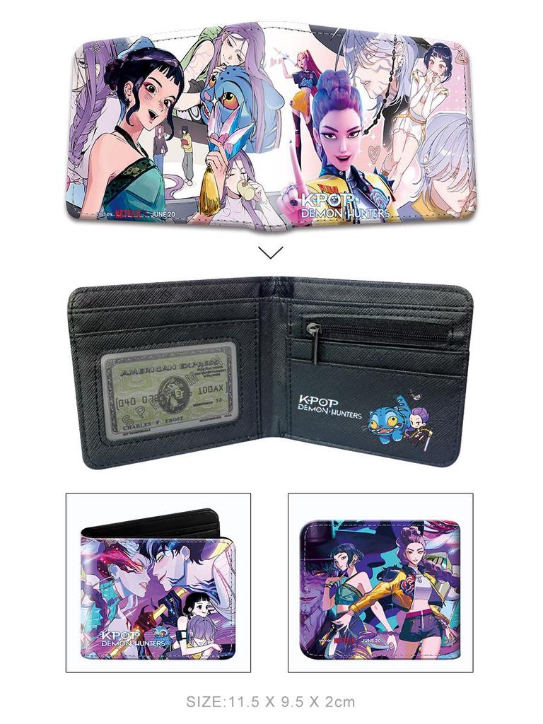 K-Pop Demon Hunter Girl Group 3D-geprägte Anime-Geldbörse für Schüler und Fans
