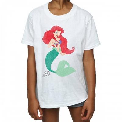 Dziewczęcy, bawełniany, klasyczny t-shirt Ariel