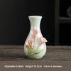 Hand-sculpted flower ceramic vase, ceramic hand-sculpted flower vase, desktop dried flower arrangement decoration
