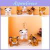 Adorable Plush Tiger Keychain Toy Perfect For Kids Cozy White Tiger Gift With Silver Clip