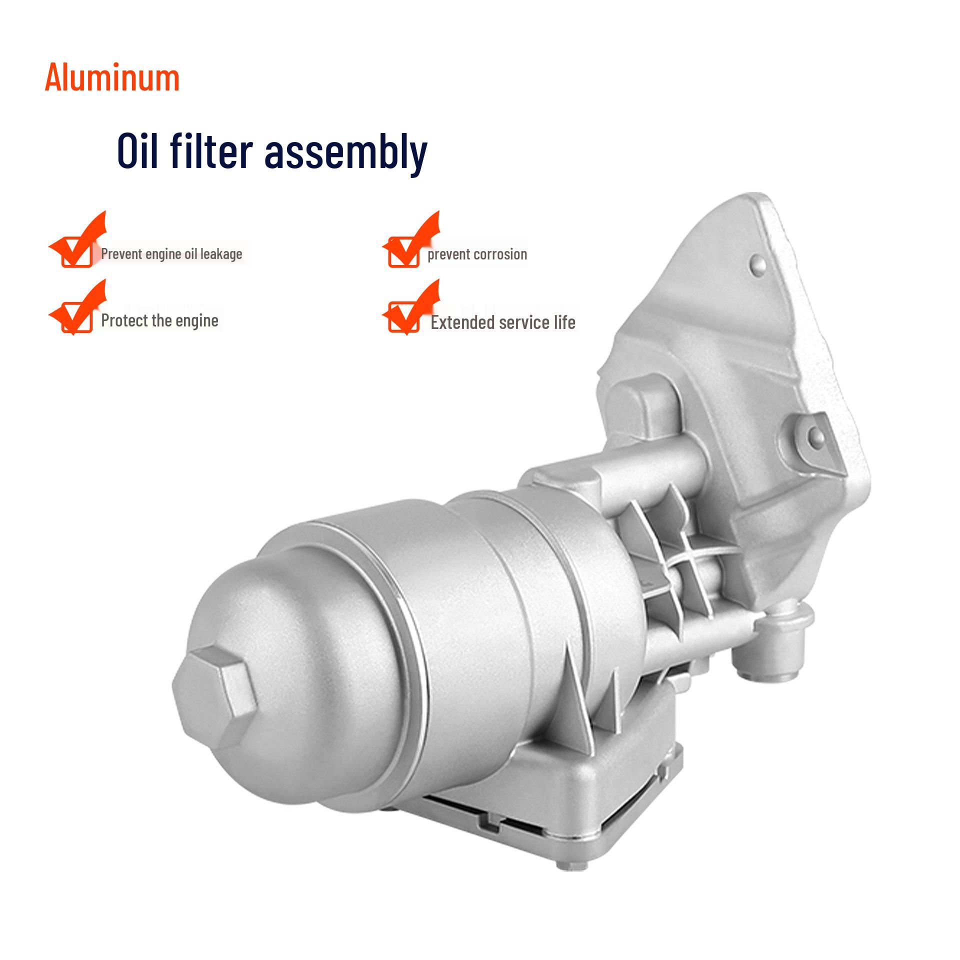 

Engine Oil Cooler & Filter Assembly for Kia 26300-3CAB1 срібний