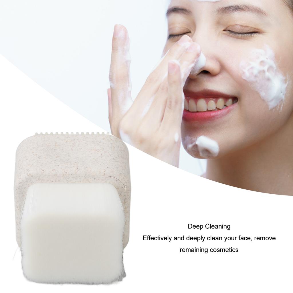 Face Cleanser Brush Face Scrubber Double Sided Cleaning Skin Massage Exfoliation Portable Silicone Facial Cleansing Brush