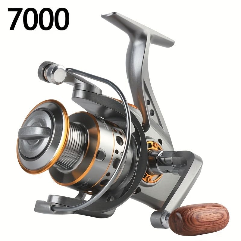 All Metal No Backlash 5.2:1 Gear Ratio Aluminum Alloy Metal Spool Spinning Fishing Reel Suitable for Freshwater and Saltwater Fishing Tackle