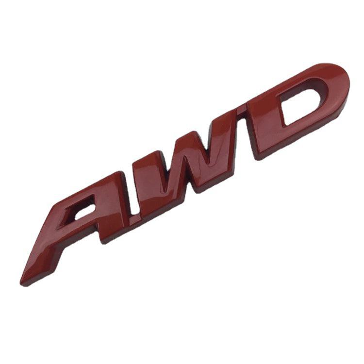 Compatible Toyota & Honda AWD Car Logo Tail Badge Sticker