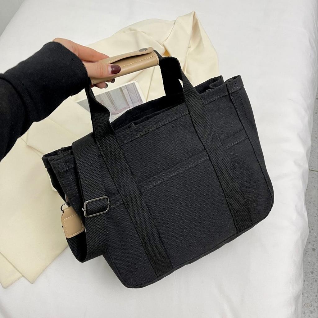 2025 New Fashion Simple Single Shoulder Women's Bag Trendy Large Capacity Canvas Bag Storage Handheld Convenient Bag