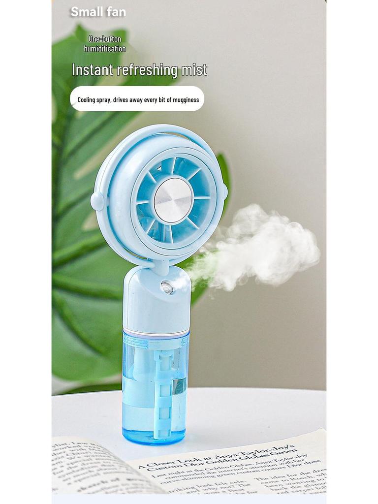 Portable Rechargeable Handheld Mini Electric Spray Fan with USB for Summer Humidifying