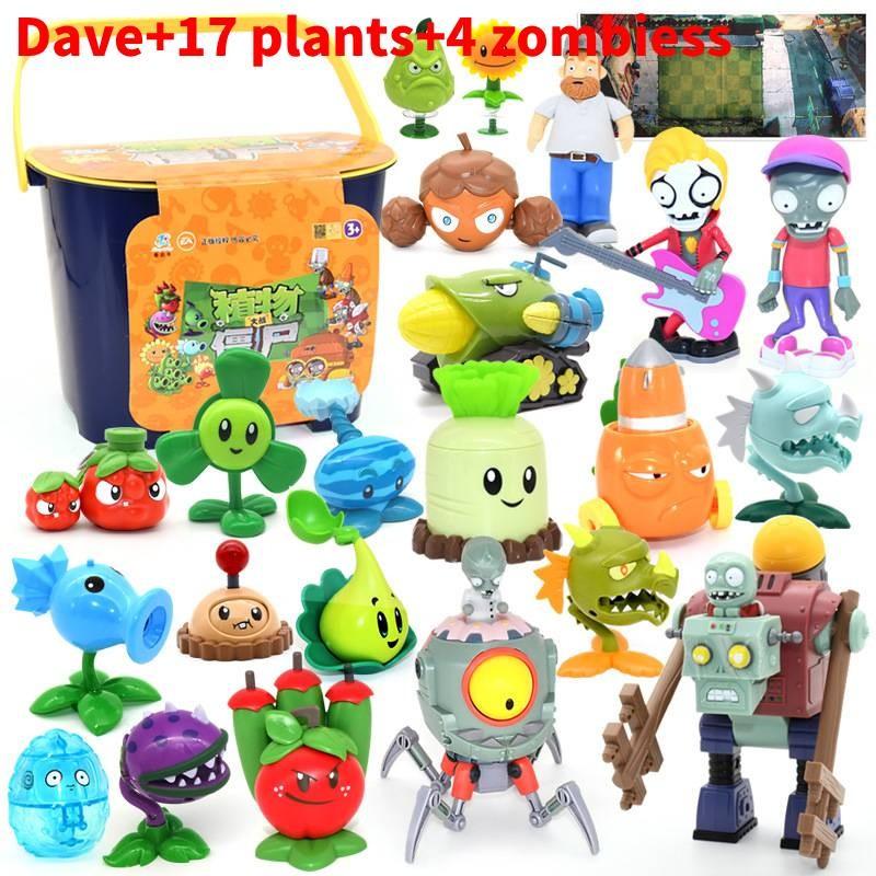 Zombies Plants Vs Static Model Toy Collection With Storage Container Gift For