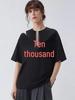 Si Yuan Women's Zodiac Horse Print Loose Fit T-Shirt - Simple Line Drawing, Short Sleeve, Round Neck, 2026 Edition